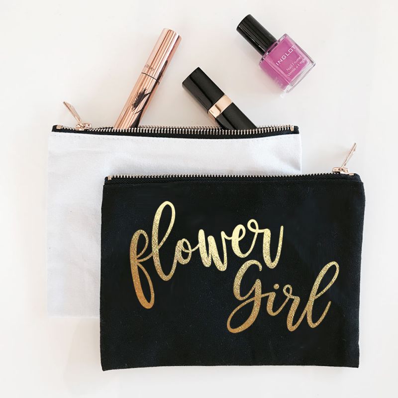 Bridal Party Canvas Cosmetic Bags
